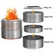 preview thumbnail 2 of 7, 20'' Smokeless Fire Pit Wood Burning Portable Stainless Steel Outdoor Fireplace - 19.68x16.33 inch