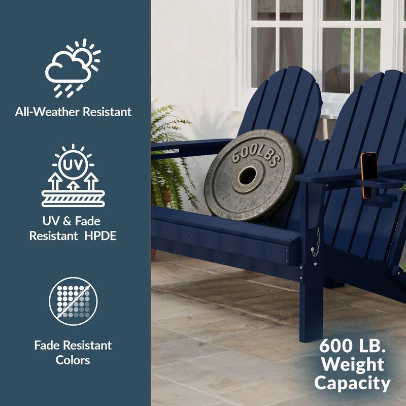 Hanniford Poly Adirondack 49 Inch Folding Bench