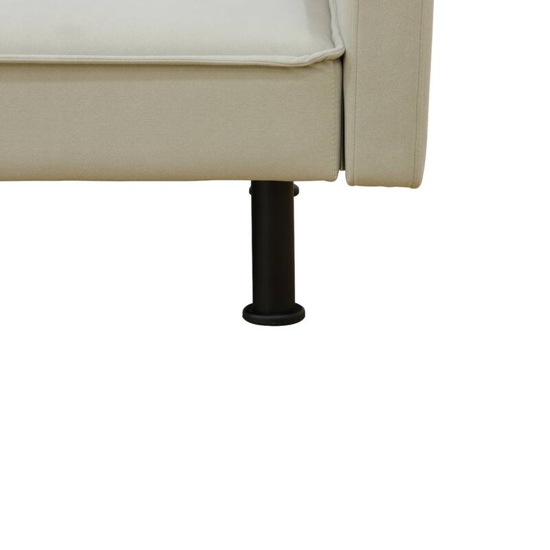 77.5" Wide Flannel Living Room Sofabed
