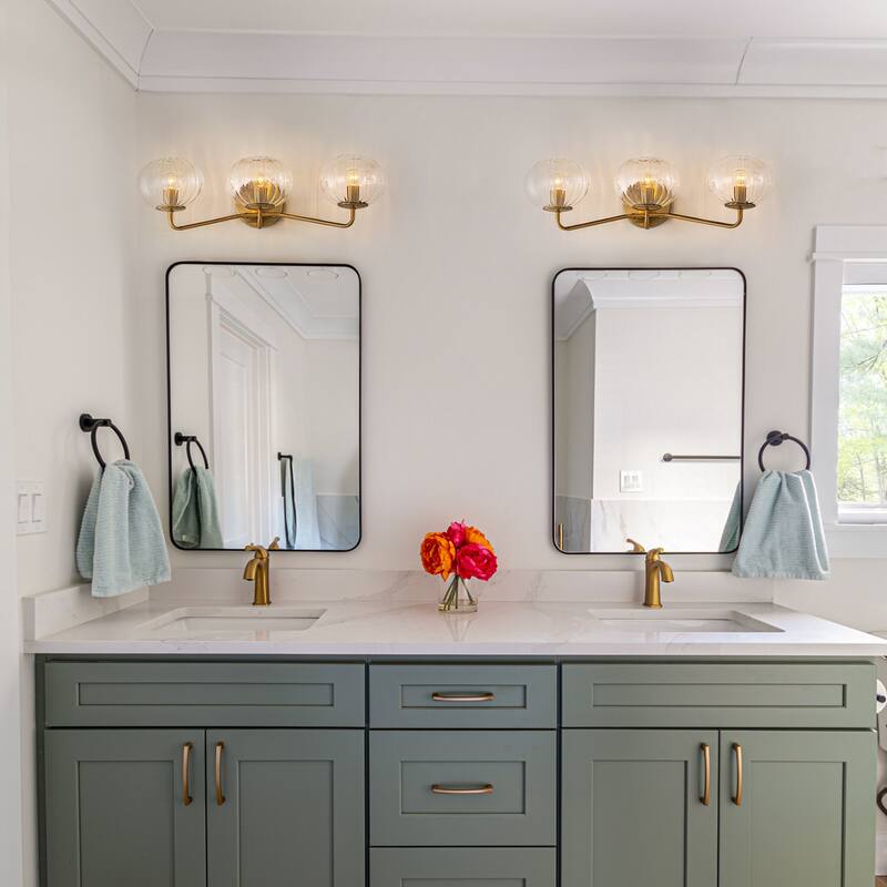 23 in. Modern Bathroom Vanity Light Glass Wall Sconce