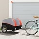 preview thumbnail 43 of 59, vidaXL Bike Trailer Kids Bicycle Cargo Wagon Buggy Carriage Cycle Trailer Iron 52.4" x 26.8" x 26.8" - Black and orange
