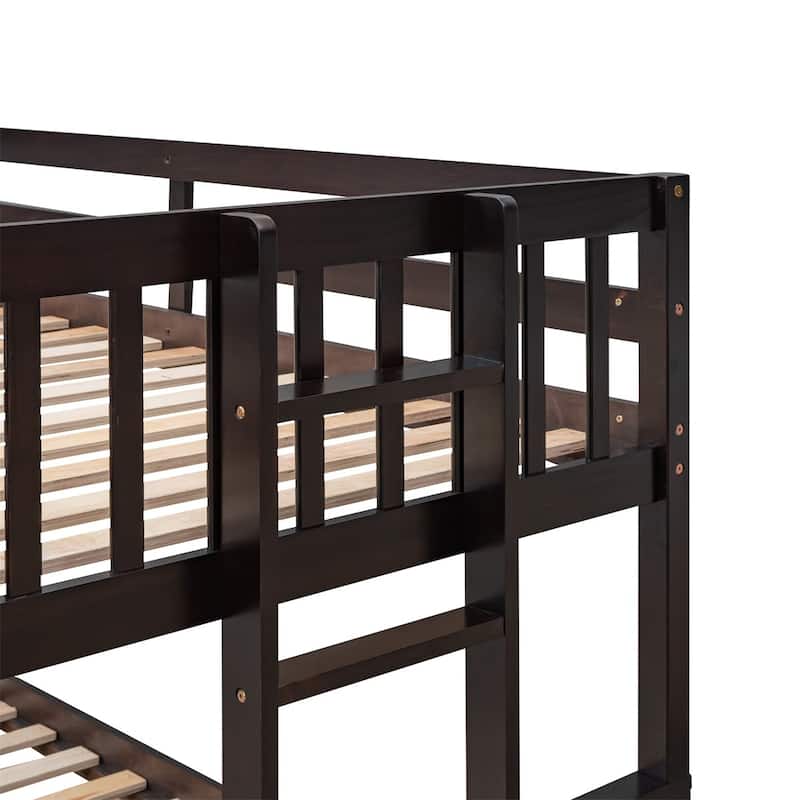 Merax Twin over Full Separable Bunk Bed with Twin Trundle, Drawers