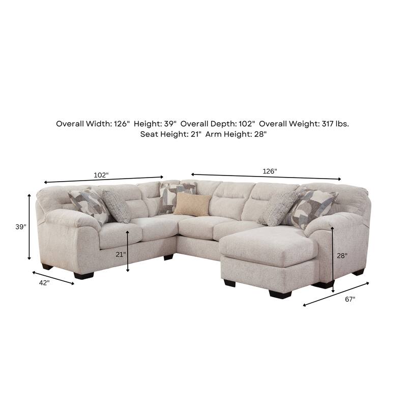 Jamison Estates Pebble Grove Three-Piece Sectional