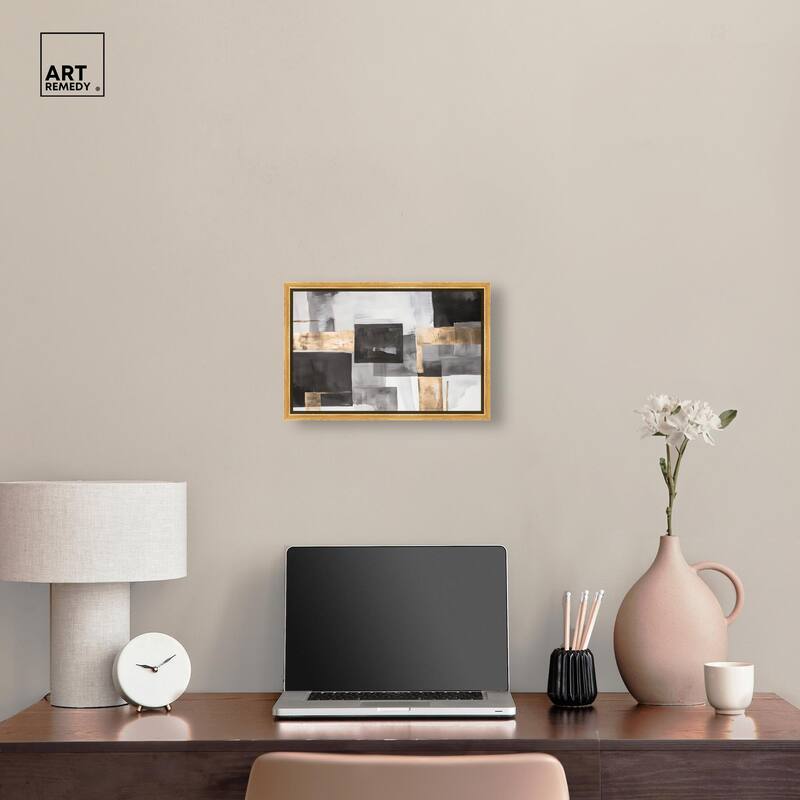 Graphite and Glimmer I Canvas by Art Remedy