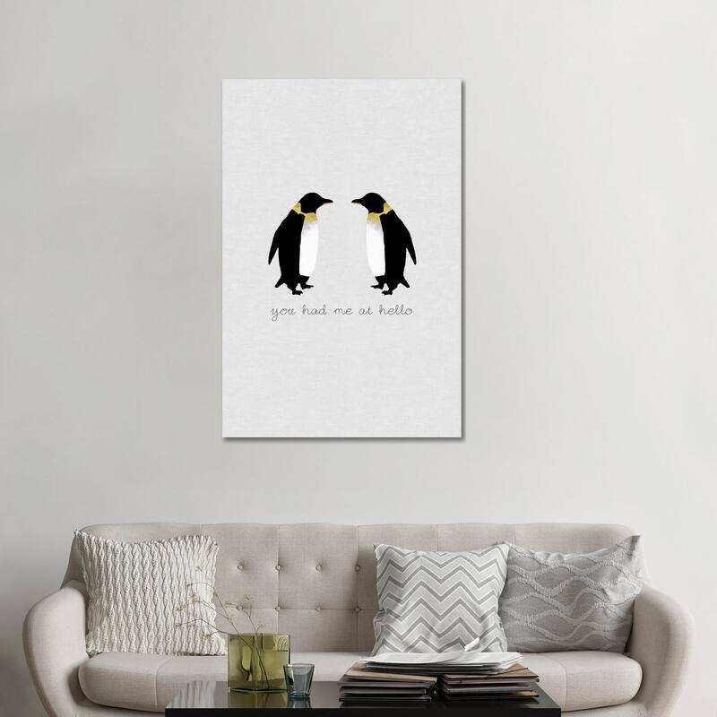 iCanvas "You Had Me Penguins" by Orara Studio Canvas Print - 48x32x1.5