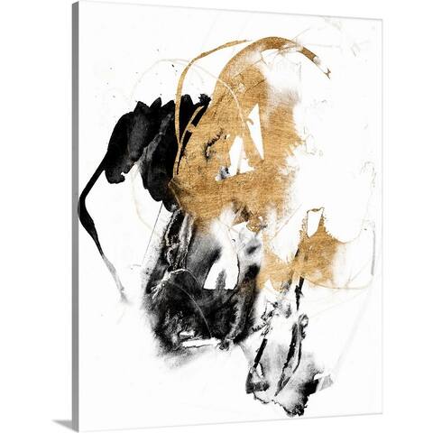 "Black and Gold Splash II" Canvas Wall Art