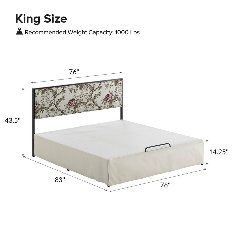 Oliver Modern Washable Slipcover Bed Upholstered Metal by HULALA HOME