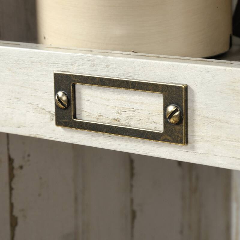 Engineered Wood Farmhouse Bookcase with Ten Spacious Cubbies, White