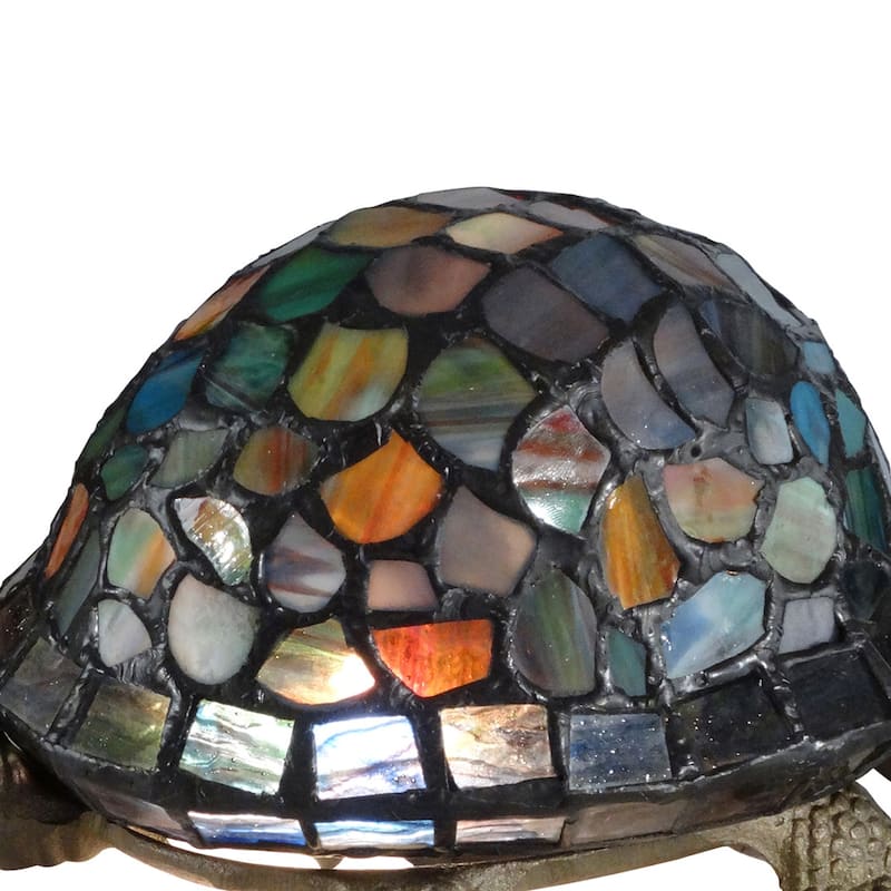 Blue Turtle Tiffany Accent Table Lamp