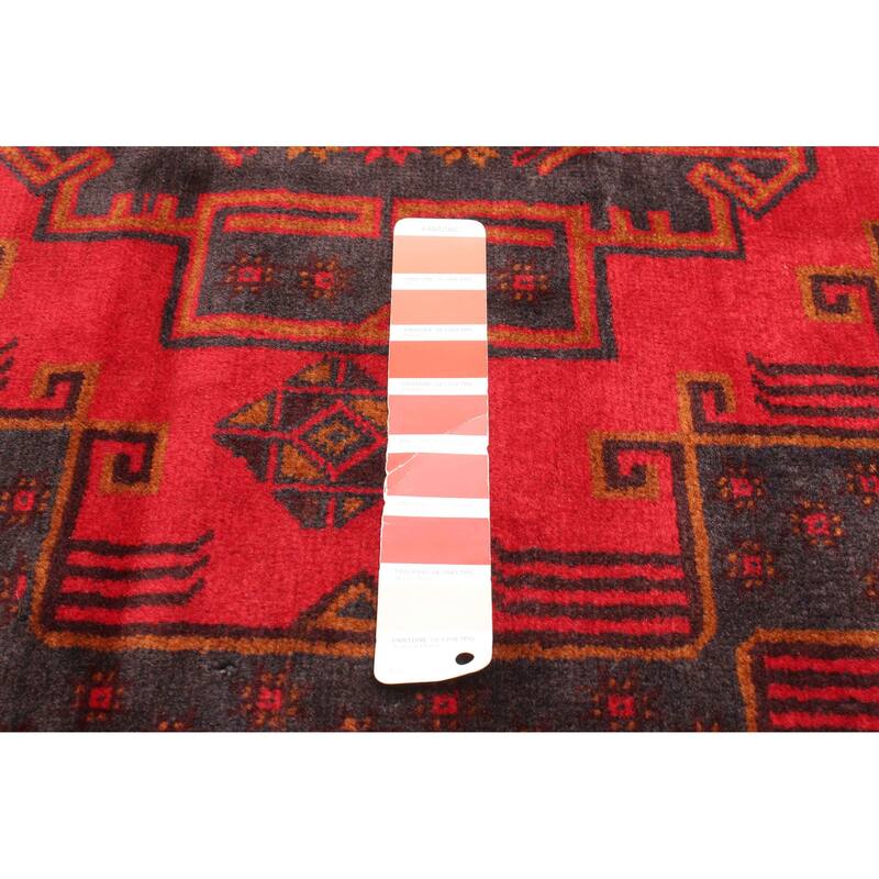 ECARPETGALLERY Hand-knotted Teimani Red Wool Rug - 3'8 x 6'6