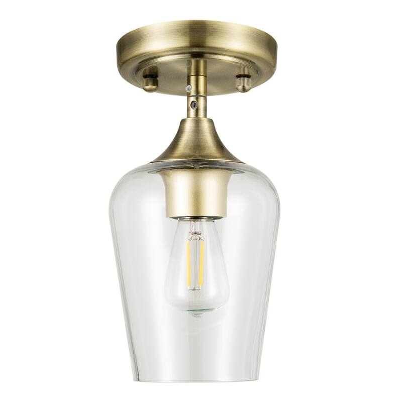 CO-Z 1-light Glass Pendant Light with Adjustable Cord