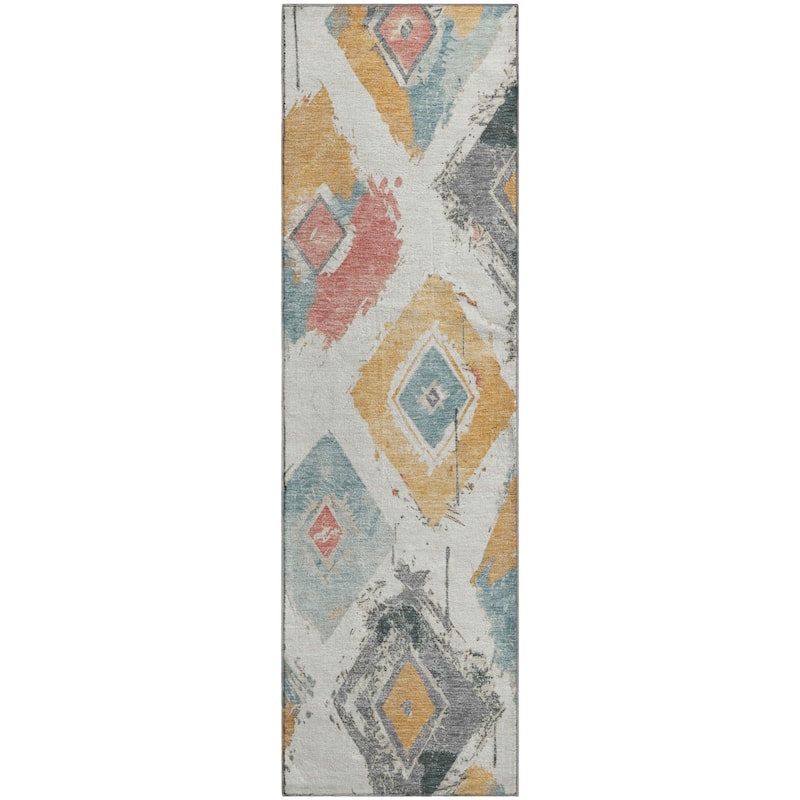 Premium Washable Super Soft Modern Diamonds Mayfield Rug
