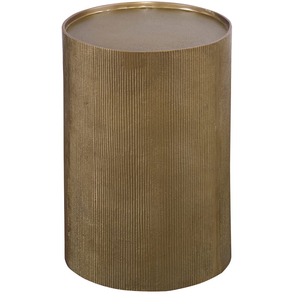 Uttermost Adrina Antique Gold Drum Accent Table