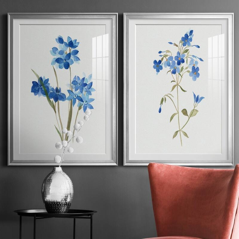 Blue Blossom Botanical I Premium Framed Print - Ready to Hang