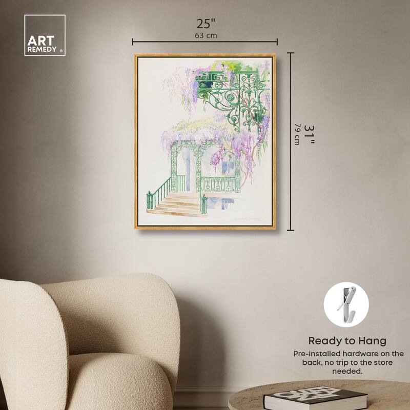 Cast Iron Porch Railing Canvas by Art Remedy