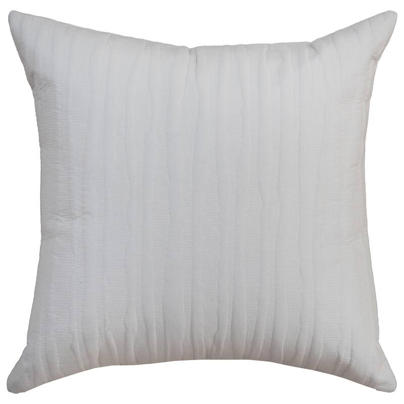 Rizzy Home Delicate Stripe Textured Throw Pillow - Cover Only - White