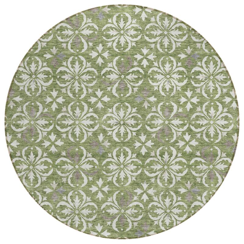 HomeRoots Floral Transitional Rectangle Outdoor Rug