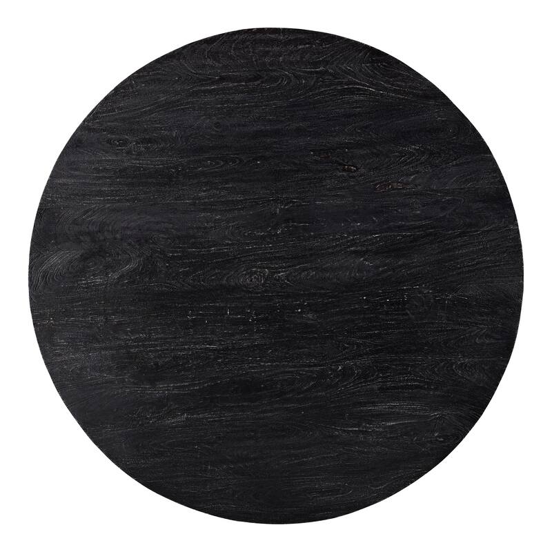 Aurelle Home Modern Pedestal Round Wood Dining Table