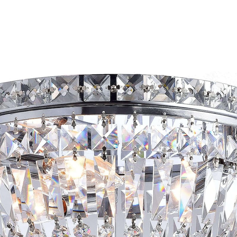 Elisa Crystal Basket Flush Mount Chandelier