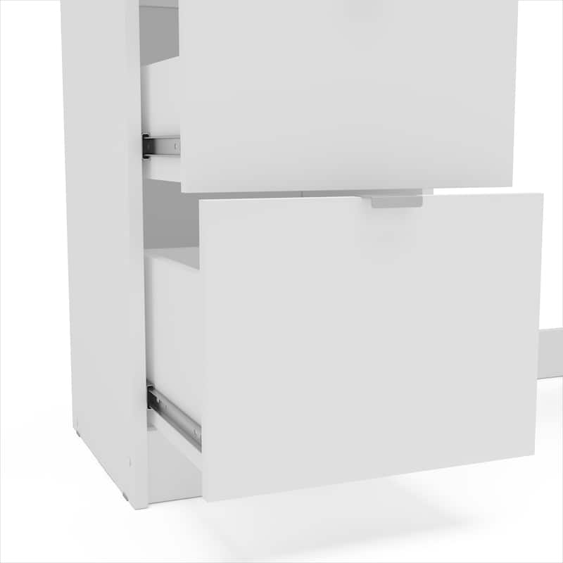 Polifurniture New Minas White Makeup Vanity with Mirror