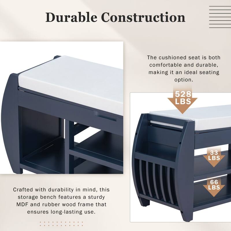 Vintage Multifunctional Storage Bench