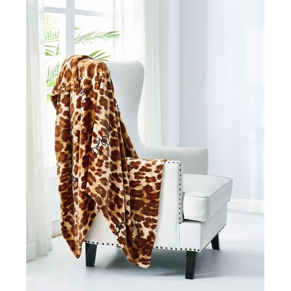Juicy Couture Regent Leopard 50" x 70" Plush Throw ...