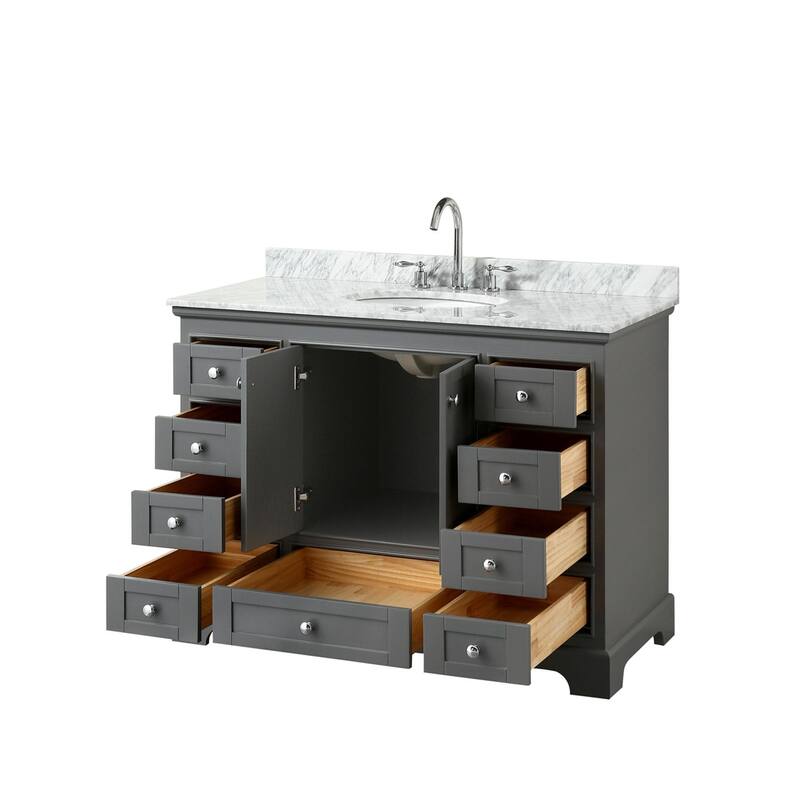 Wyndham Collection Deborah 48" Free Standing Single Vanity Set with
