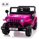 preview thumbnail 1 of 16, 12V Kids Ride On Truck Car with Remote Control Pink
