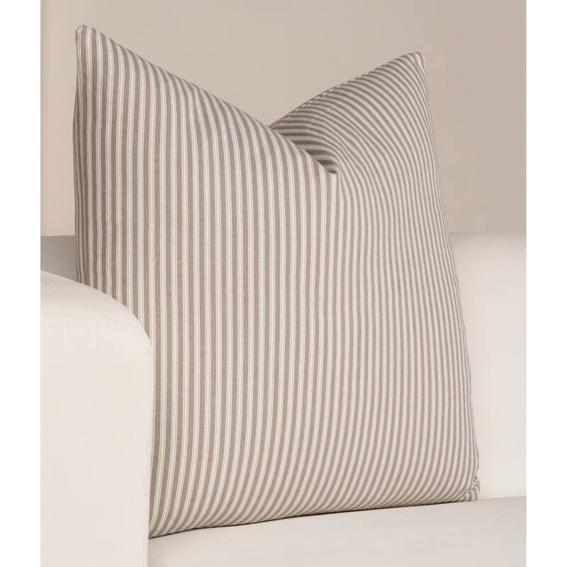 Magnolia Polo Stripe Washed Cotton Accent Pillow