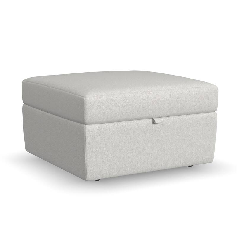 Flex Taupe Fabric Ottoman with Storage