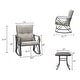 preview thumbnail 5 of 14, COSIEST 3-piece Outdoor Rocking Chair Chat Set with Side Table