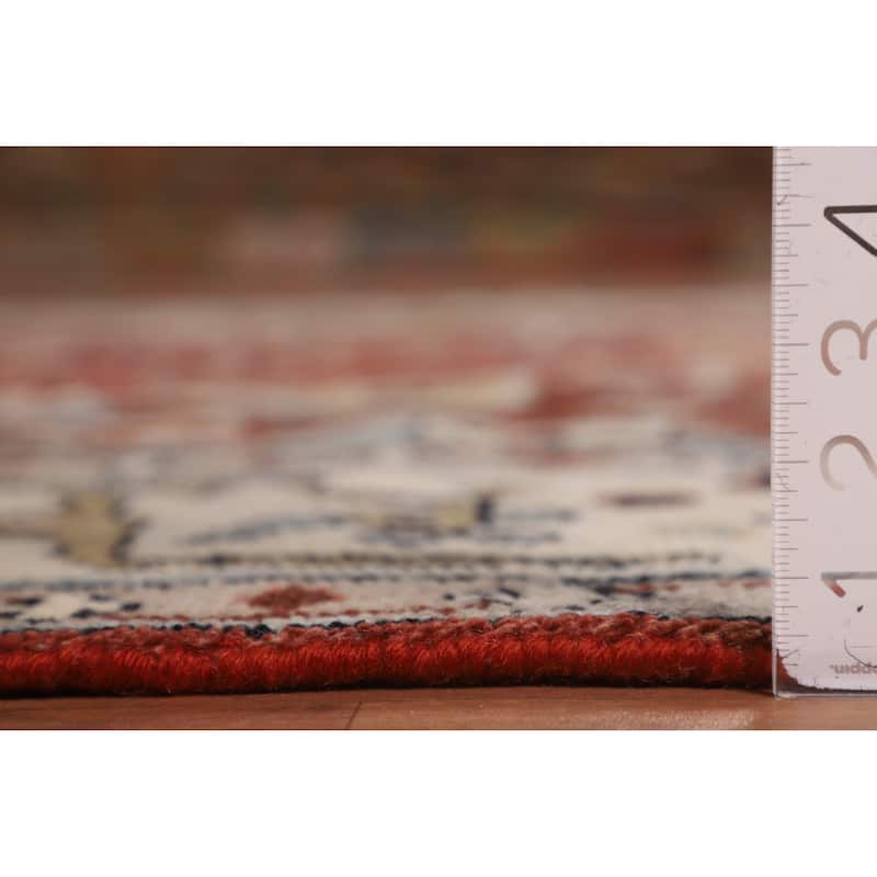 Tabriz Indian Area Rug Handmade Traditional Orange Wool Carpet - 7'11"x 10'1"