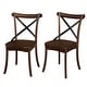 preview thumbnail 11 of 13, Simple Living Constance Solid Wood X-Back Dining Chairs (Set of 2)