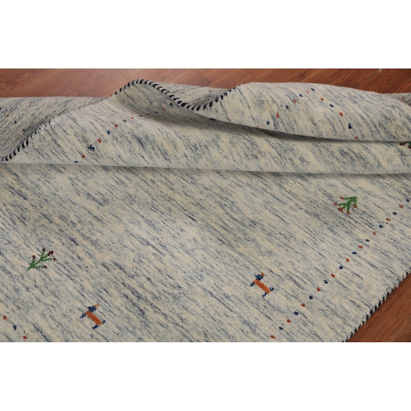 Tribal Gabbeh Oriental Rug Hand-Knotted Wool Carpet - 3'11"x 5'10"