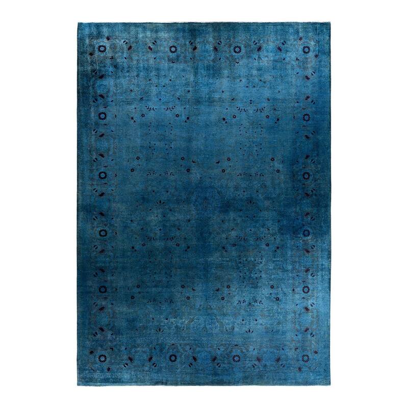 Fine Vibrance One-of-a-Kind Hand-Knotted Area Rug - Gray, 10' 0" x 14' 3" - 10' 0" x 14' 3"