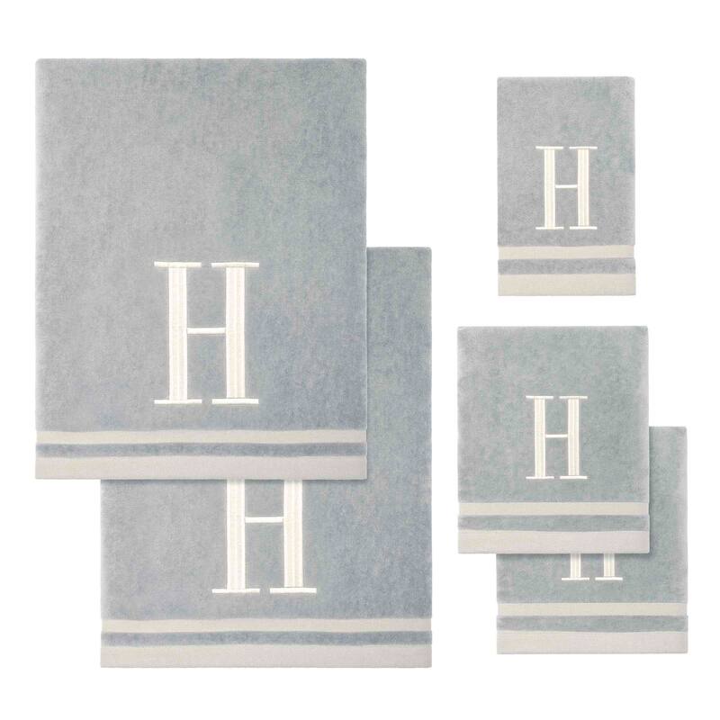 Avanti Linens GRY/IVR Monogram 5-Piece Towel Set