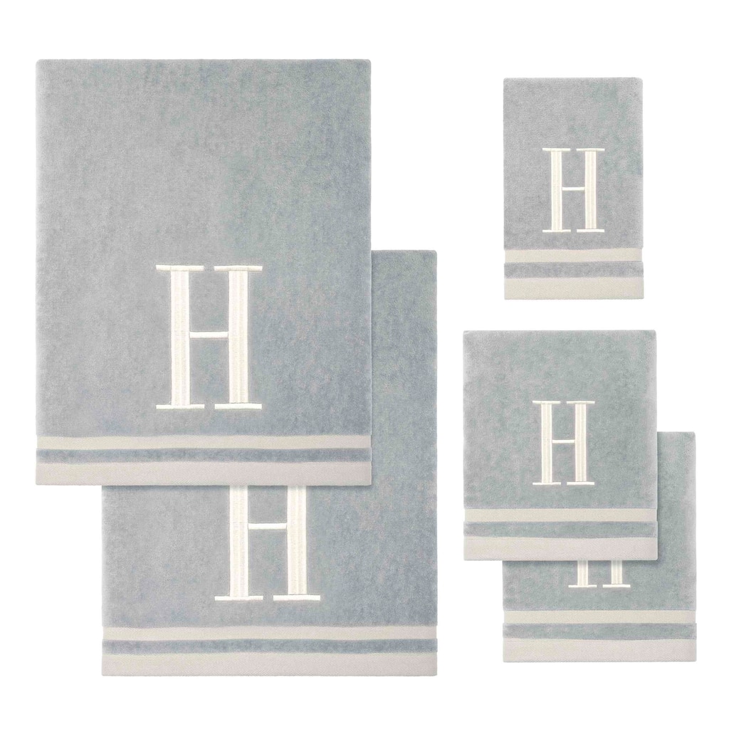 Avanti Linens GRY/IVR Monogram 5-Piece Towel Set