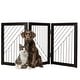 preview thumbnail 1 of 13, PETMAKER 3-Panel Foldable Pet Gate, Black - N/A Black