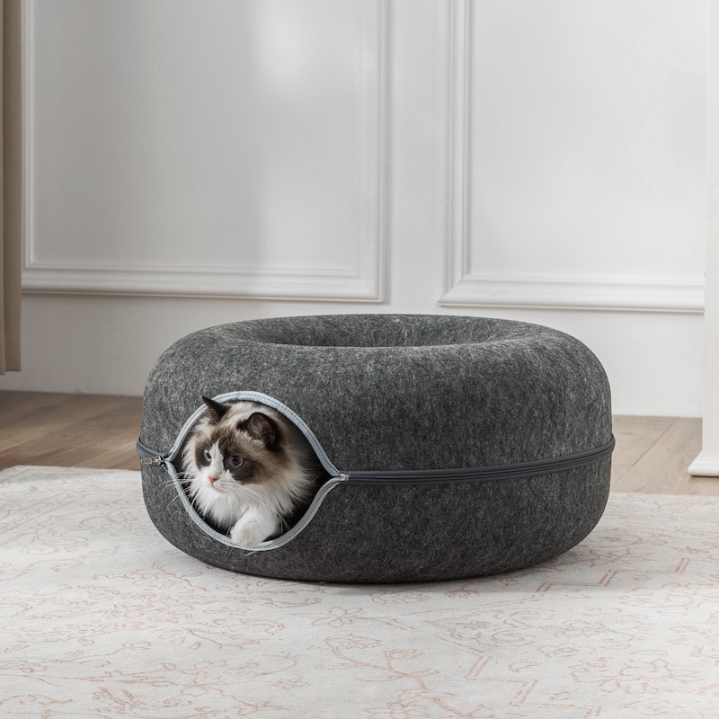 Adeco Cat Tunnel Bed for Large Cat