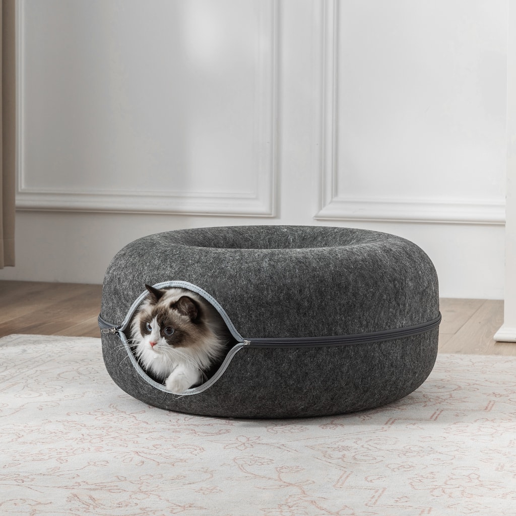 Adeco Cat Tunnel Bed for Large Cat