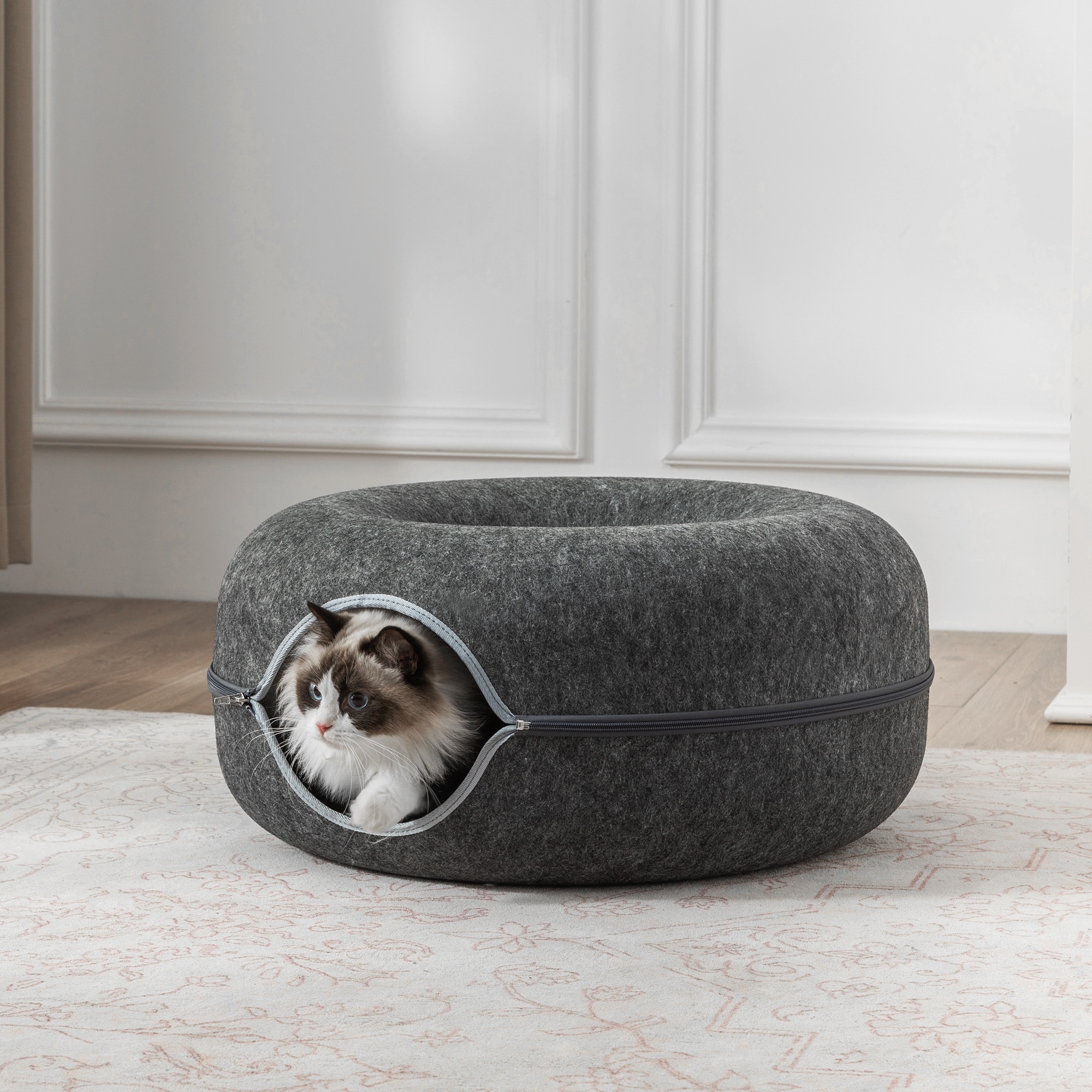 Adeco Cat Tunnel Bed for Large Cat