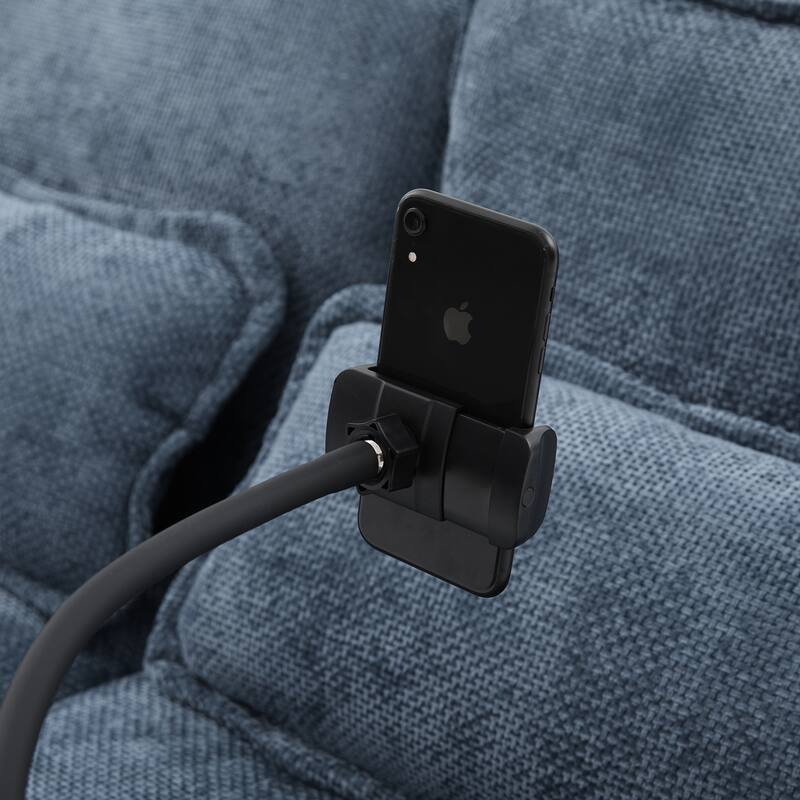 Chenille U-shape Sectional Sofa with Chaise and Storage Ottoman, Modular Couch with USB/Type-C Ports, Side Pockets, Phone Holder