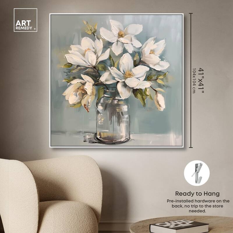 Prismatic Floral and Jar Canvas by Art Remedy