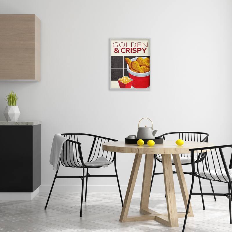 Stupell Golden & Crispy Fried Food Framed Giclee Art Design By Kim Allen