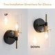 preview thumbnail 6 of 11, Modern Black Gold 1-Light Clear Glass Wall Sconces Vanity - 4.7" L x 5" W x 11" H