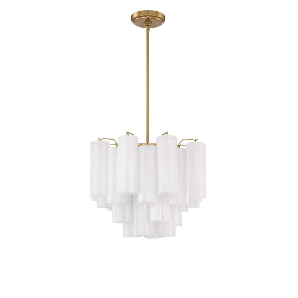 Addis 4 Light Aged Brass Chandelier - 17.75"W x 13.75"H x 17.75"D