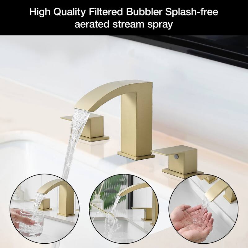 Topcraft Stainless Steel Two Handle Bathroom Sink Faucet