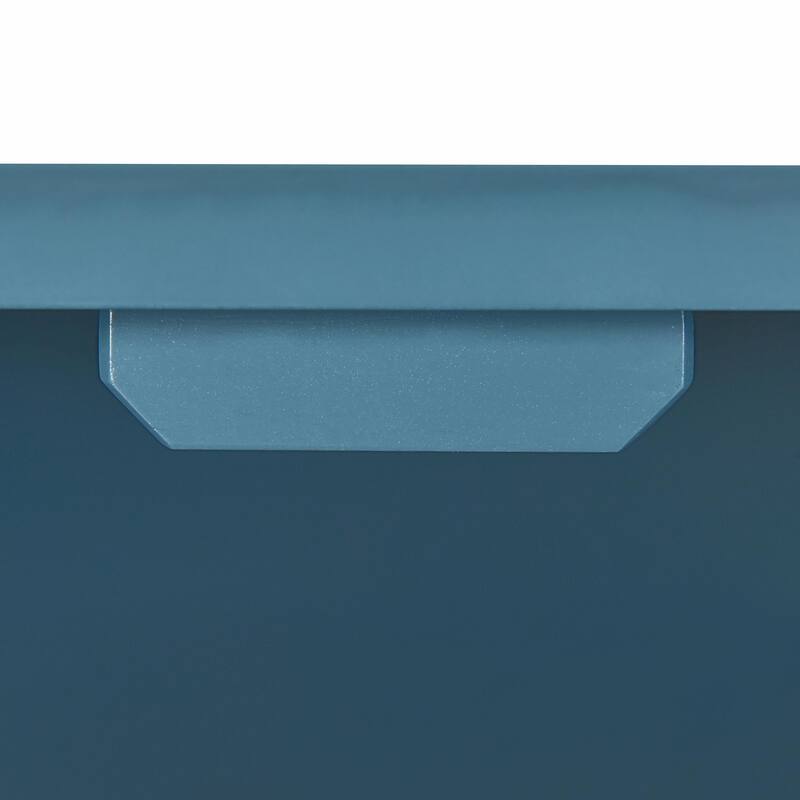 Modern 4-Door Sideboard with Convex Pattern Doors and Silver Handles