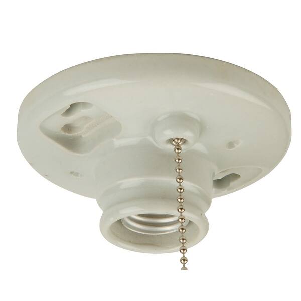 Craftmade K858 So Porcelain Three Piece Pull Chain Flush Porcelain Three Piece Pull Chain Flush