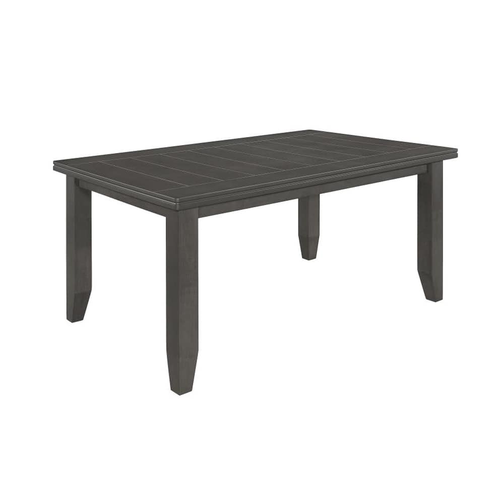 Rectangular Wood Dining Table in Dark Grey Finish